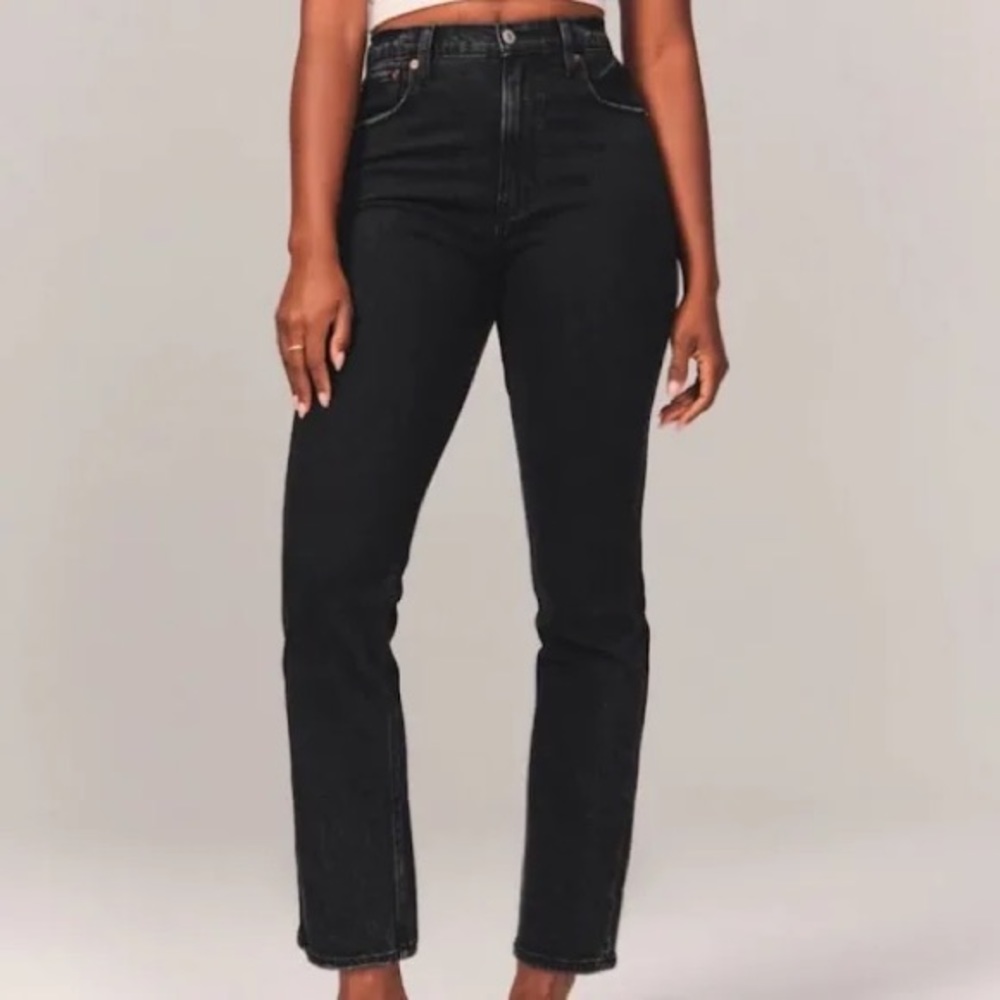 Abercrombie & Fitch Jeans Curve Love Ultra High Rise Ankle Straight Jean